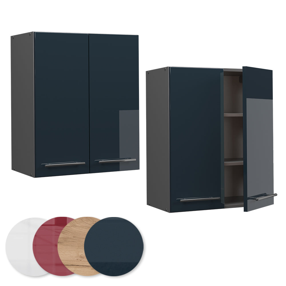 Vicco Pensile da cucina Blu scuro lucido 60 cm