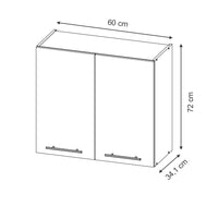 Vicco Mobili da cucina  Blu scuro lucido 60 cm