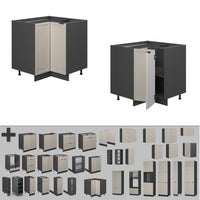 Vicco Mobile ad angolo cucina GrigioBeige 80.5 cm , PL Marmo