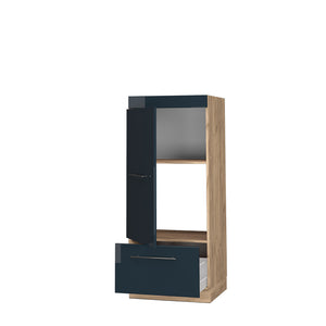 Vicco Set mobili bagno Blu scuro lucido 60 cm