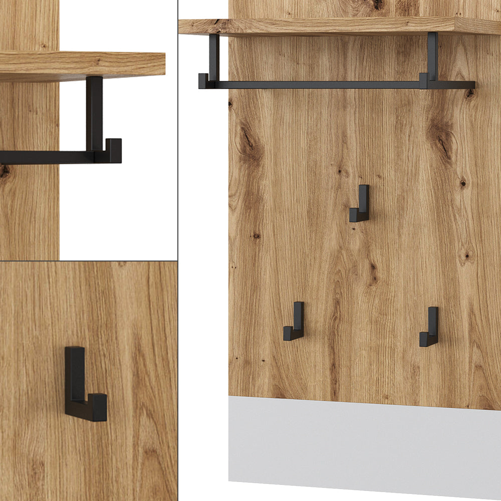 Vicco Appendiabiti da parete Bianco/Artisan 44 x 83 cm