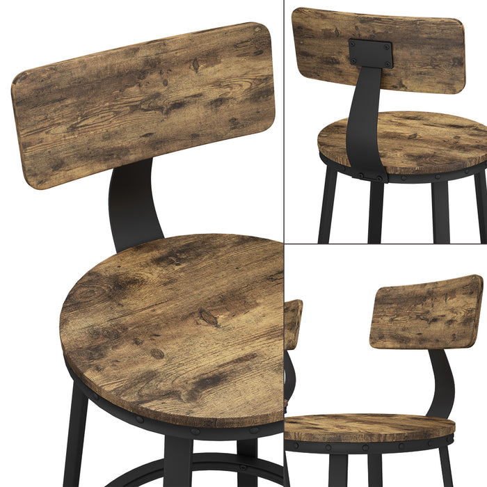 Vicco Sgabelli da bar Rovere rustico 34 x 102 cm 2 parti