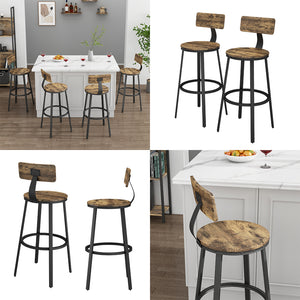 Vicco Sgabelli da bar Rovere rustico 34 x 102 cm 2 parti