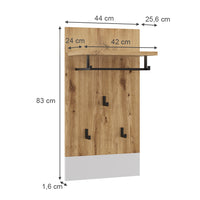 Vicco Appendiabiti da parete Bianco/Artisan 44 x 83 cm
