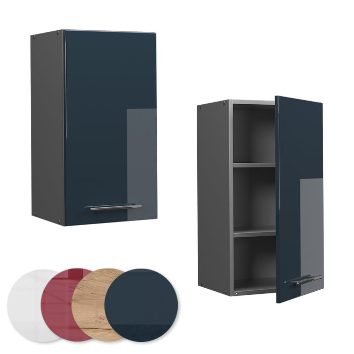 Vicco Pensile da cucina Blu scuro lucido 40 cm