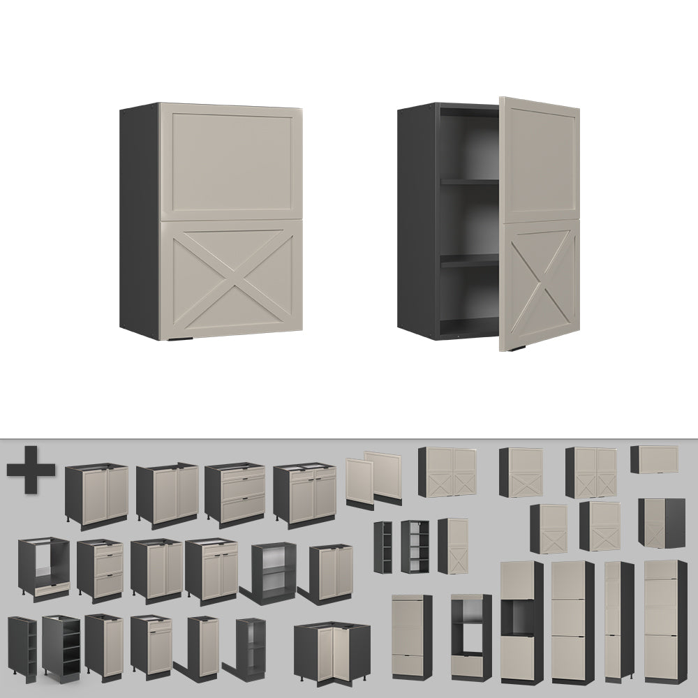 Vicco Pensile da cucina GrigioBeige 50 cm