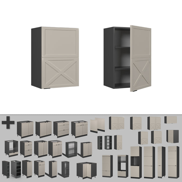 Vicco Pensile da cucina GrigioBeige 50 cm