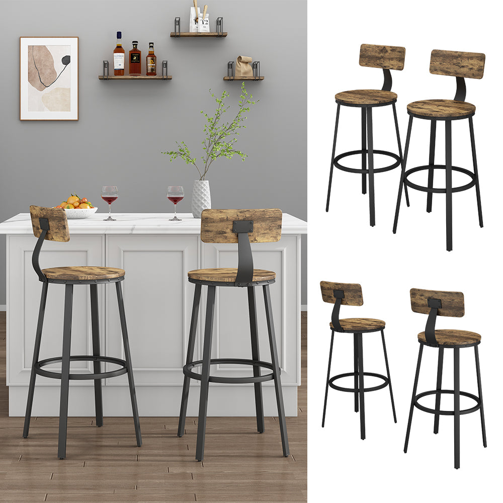 Vicco Sgabelli da bar Rovere rustico 34 x 102 cm 2 parti