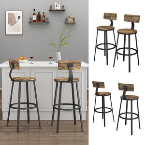 Vicco Sgabelli da bar Rovere rustico 34 x 102 cm 2 parti