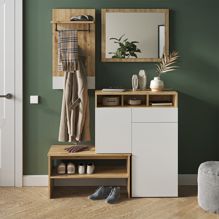 Vicco Appendiabiti da parete Bianco/Artisan 44 x 83 cm