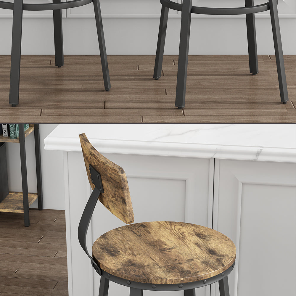 Vicco Sgabelli da bar Rovere rustico 34 x 102 cm 2 parti