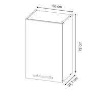 Vicco Pensile da cucina Blu scuro lucido 50 cm