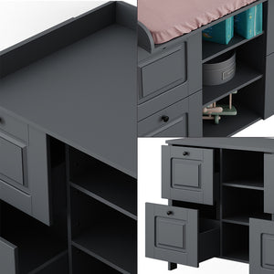 Vitalispa Fasciatoio Grigio 133 x 98.4 cm con 4 cassetti