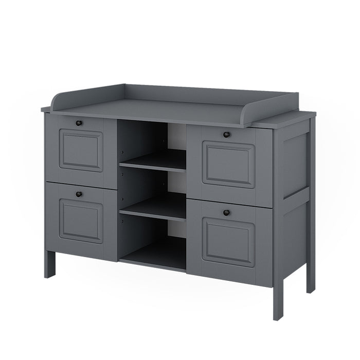 Vitalispa Fasciatoio Grigio 133 x 98.4 cm con 4 cassetti