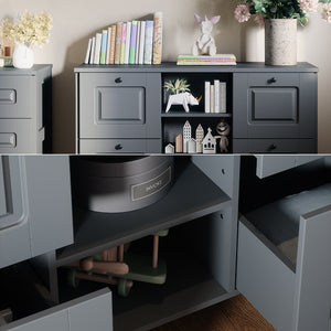 Vitalispa Fasciatoio Grigio 133 x 98.4 cm con 4 cassetti