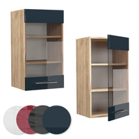 Vicco Armadi da cucina  Blu scuro lucido 40 cm