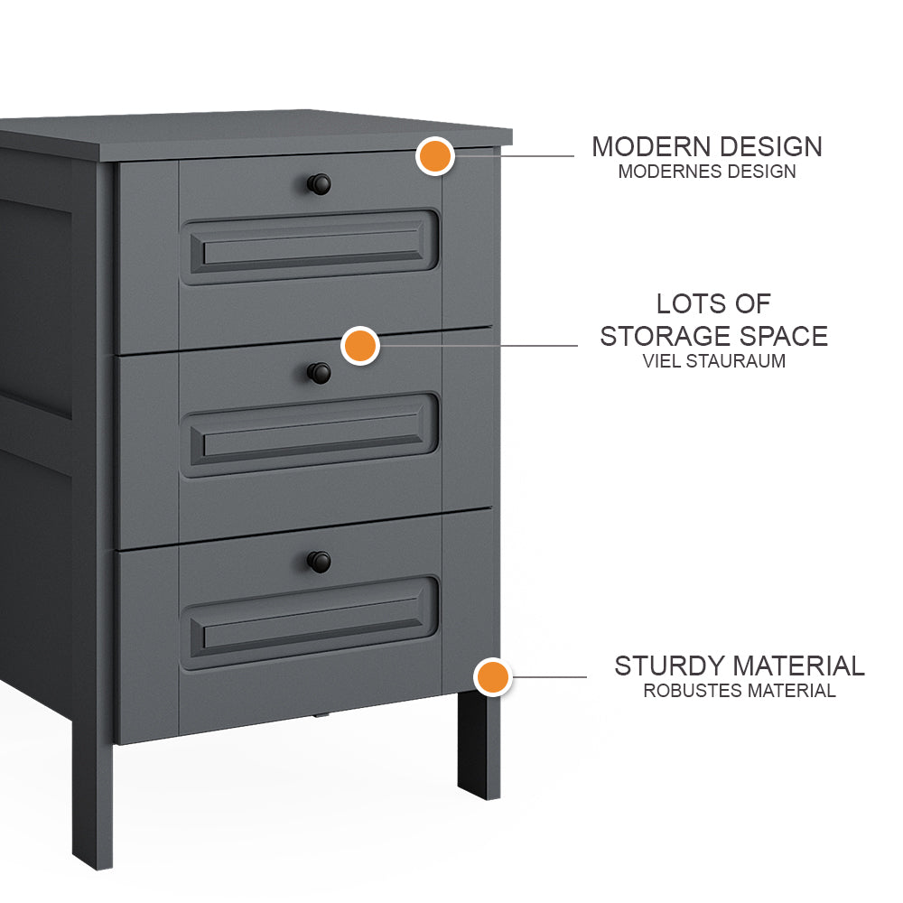 Vitalispa Cassettiera Grigio 60 x 88.4 cm