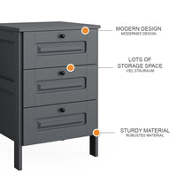 Vitalispa Cassettiera Grigio 60 x 88.4 cm