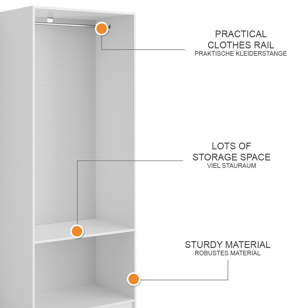 Vicco Armadio Bianco 80 x 200 cm