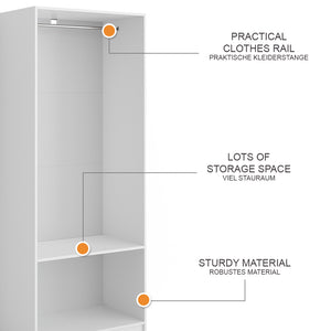 Vicco Armadio Bianco 80 x 200 cm