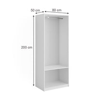 Vicco Armadio Bianco 80 x 200 cm