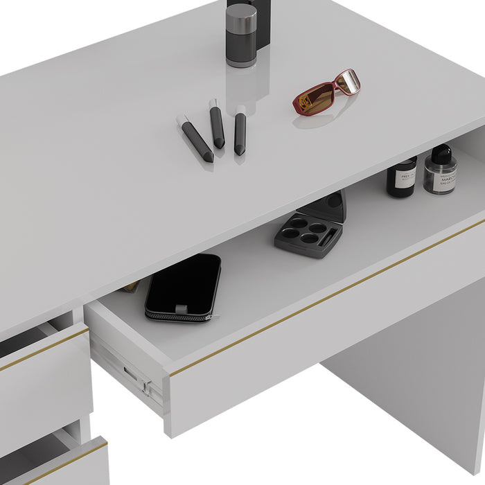 Vicco Tavolo da toeletta Bianco/Oro 55 cm Senza specchio