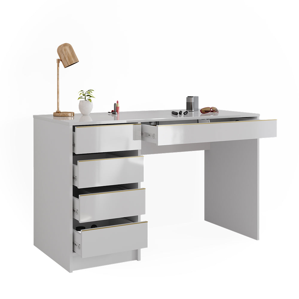 Vicco Tavolo da toeletta Bianco/Oro 55 cm Senza specchio