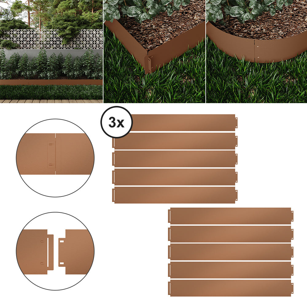 Serina Bordo del prato Marrone 100 x 18 cm 30 metri