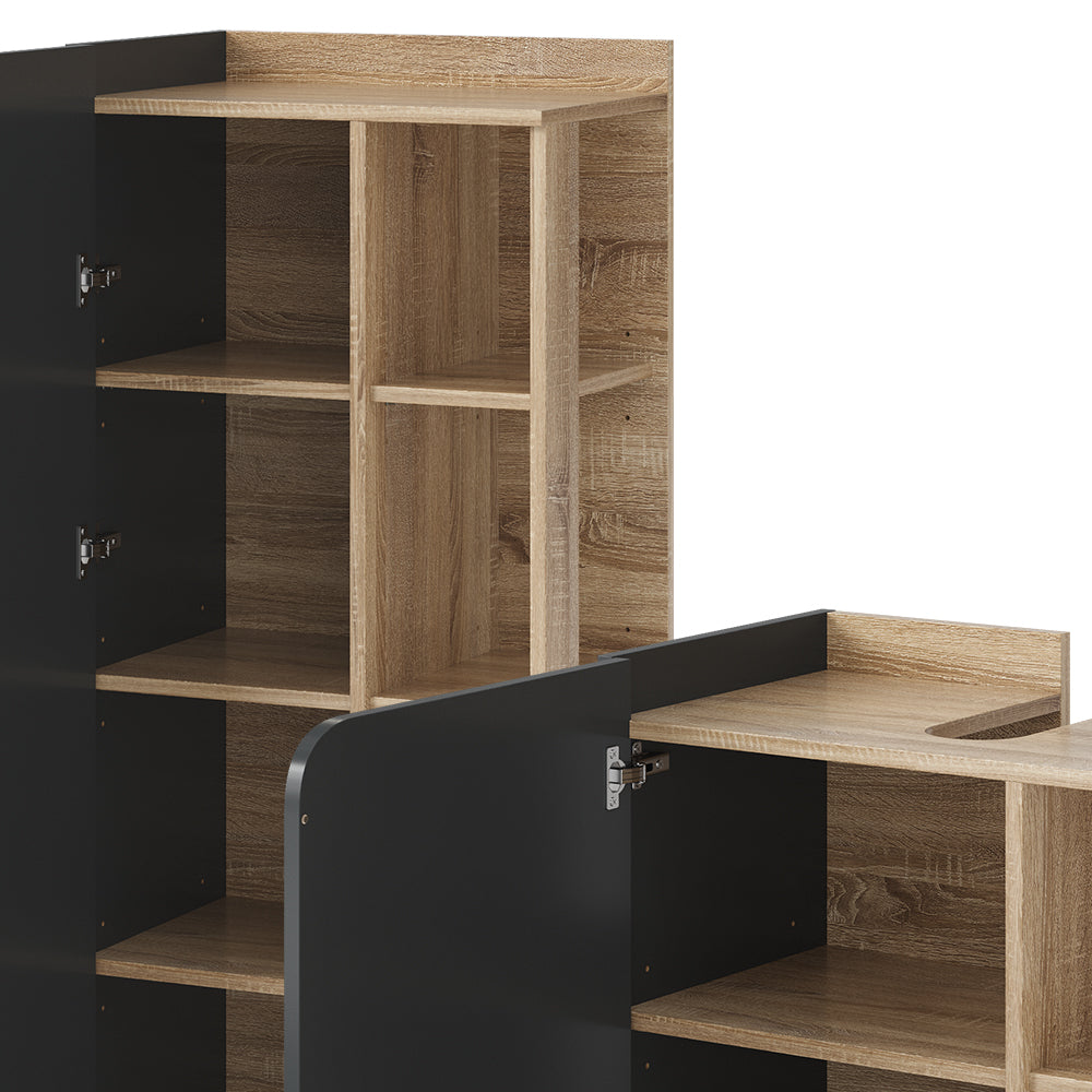 Vicco Set di mobili da bagno Antracite 3 parti