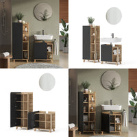 Vicco Set di mobili da bagno Antracite 3 parti