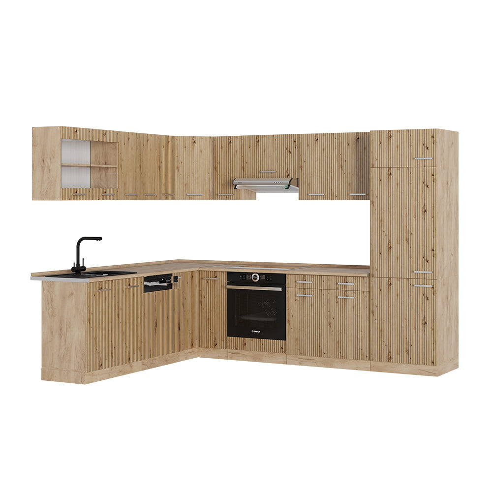 Vicco Cucina angolare completa Rovere artigianale/rovere Goldkraft 227 x 287 cm , PL Rovere
