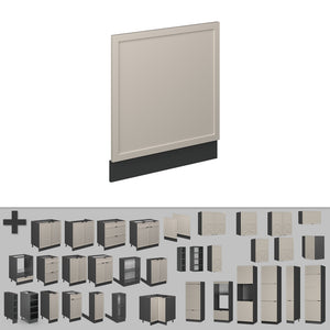 Vicco Pannello frontale GrigioBeige 60 cm senza piano di lavoro