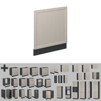 Vicco Pannello frontale GrigioBeige 60 cm , PL Rovere