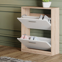 Vicco Mobile porta scarpe Bianco/Sonoma 59 x 72.5 cm 2 scomparti