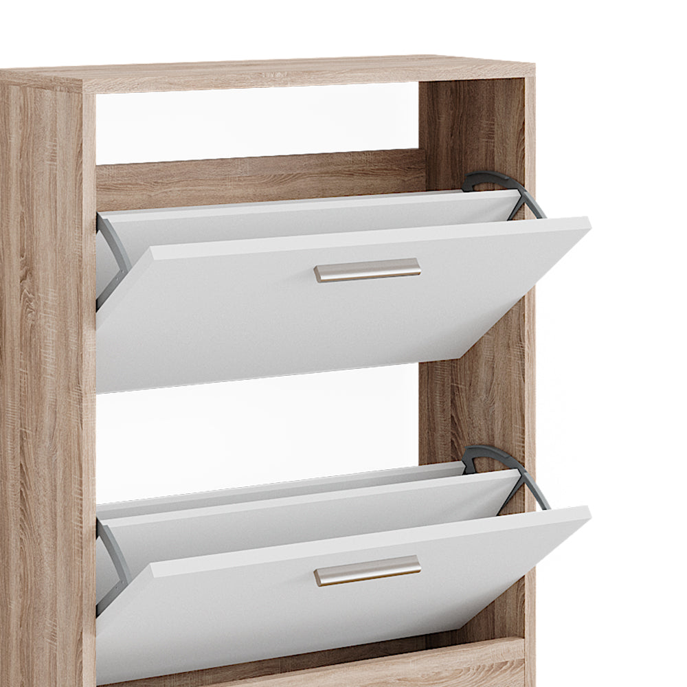 Vicco Mobile porta scarpe Bianco/Sonoma 59 x 72.5 cm 2 scomparti