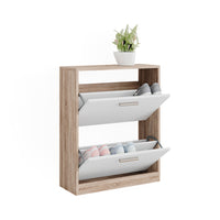 Vicco Mobile porta scarpe Bianco/Sonoma 59 x 72.5 cm 2 scomparti