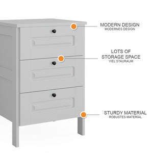 Vitalispa Cassettiera Bianco 53.4 x 88.4 cm