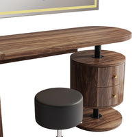 Vicco Tavolo da toilette Rovere rustico 120 cm con specchio LED e sgabello