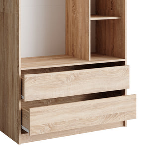 Vicco Armadio Sonoma 100 x 200 cm con 2 cassetti