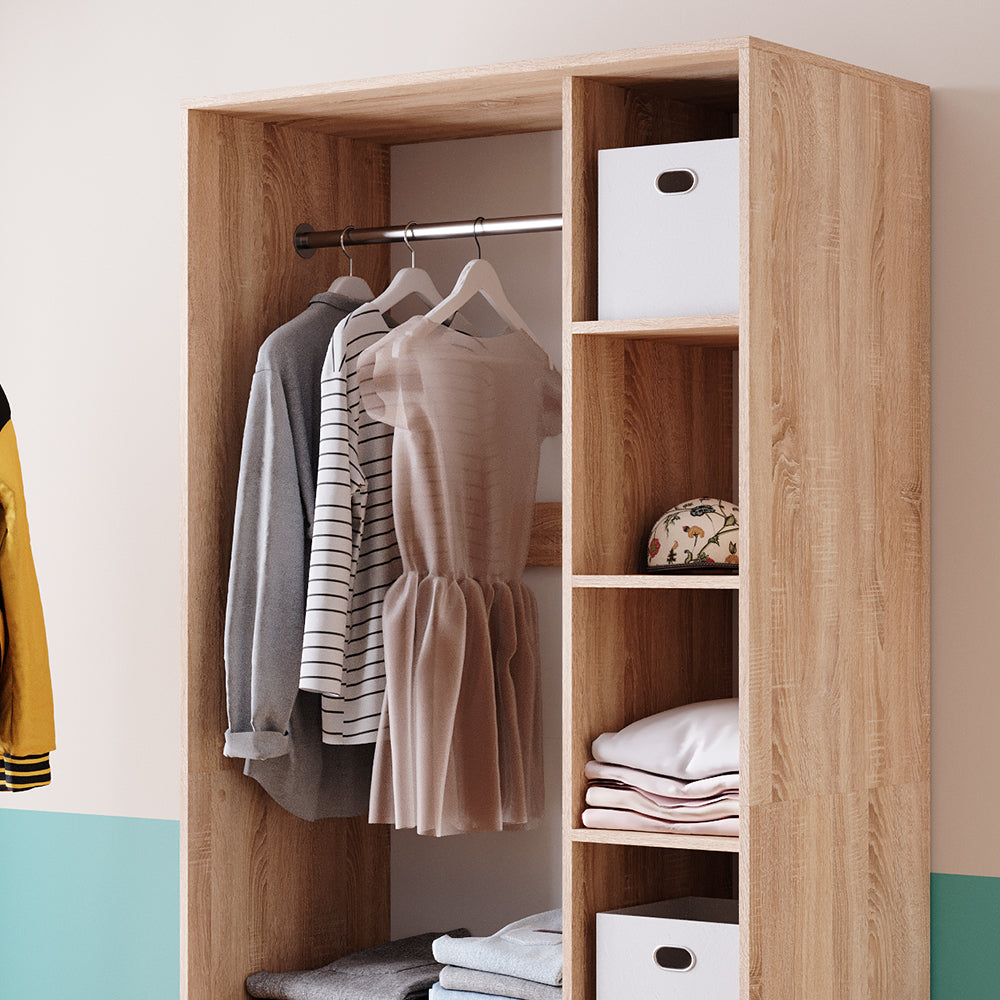 Vicco Armadio Sonoma 100 x 200 cm con 2 cassetti