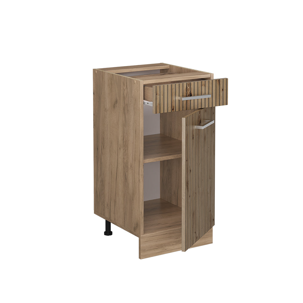 Vicco Mobiletto base per cucina Rovere artigianale 40 cm PL Marmo