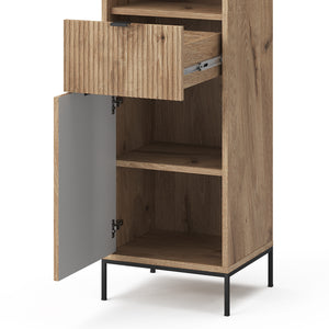 Vicco Mobiletto da bagno Quercia vichinga 40 x 190 cm con anta e cassetto