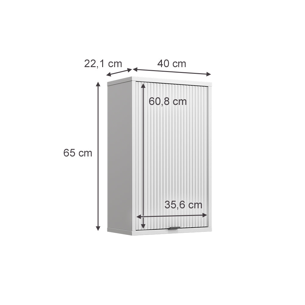 Vicco Bagno Bianco 40 x 65 cm con una porta