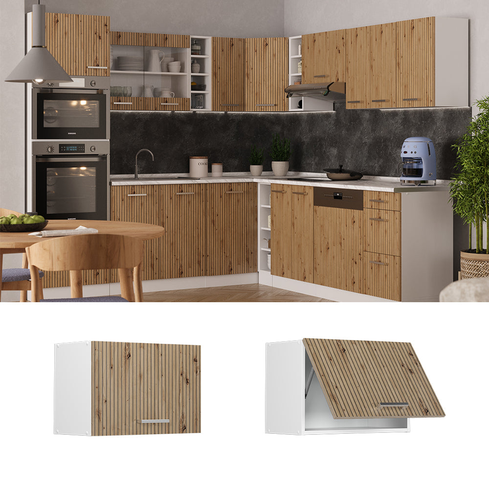 Vicco Pensile da cucina Rovere artigianale 60 cm Piatto