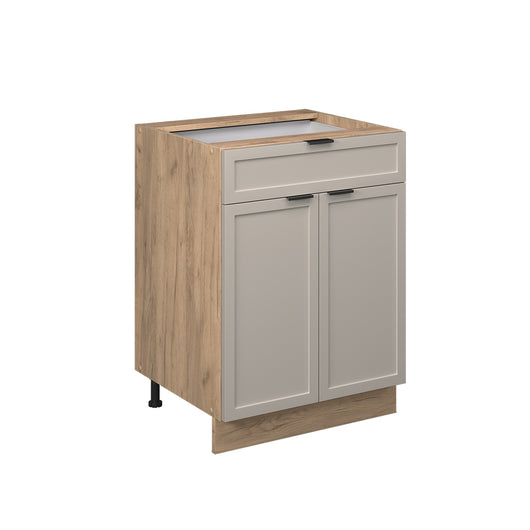 Vicco Basi  GrigioBeige 60 cm con cassetto, senza piano di lavoro