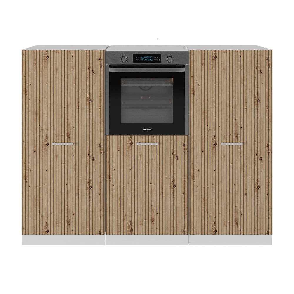 Vicco Cucine componibili piccole Rovere artigianale/bianco 180 cm senza piano di lavoro