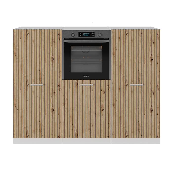 Vicco Cucine componibili piccole Rovere artigianale/bianco 180 cm senza piano di lavoro