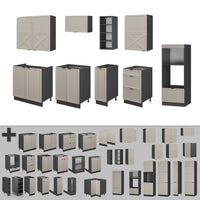 Vicco Cucina componibile Grigio/beige/antracite 280 cm , PL Antracite