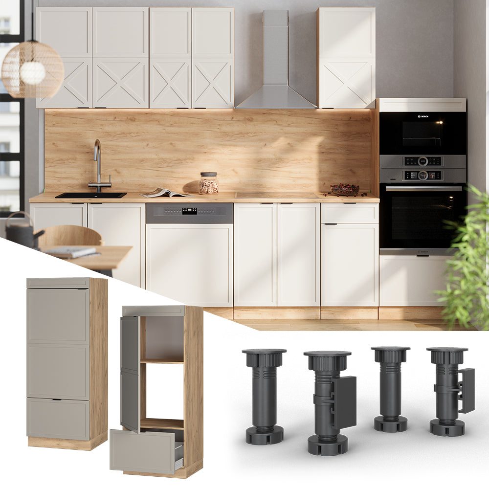 Vicco Set mobili bagno GrigioBeige 60 cm