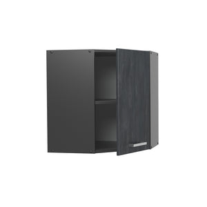 Vicco Mobile angolare da cucina Calcestruzzo nero 57 cm